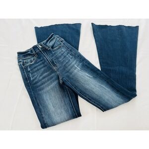 Kancan Signature Ultra‎ High Rise Super Flare Blue Stretch Denim Jeans Size 22